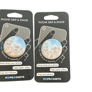 PopSocket Phone Grip & Stand - Cat Design with Blue and White